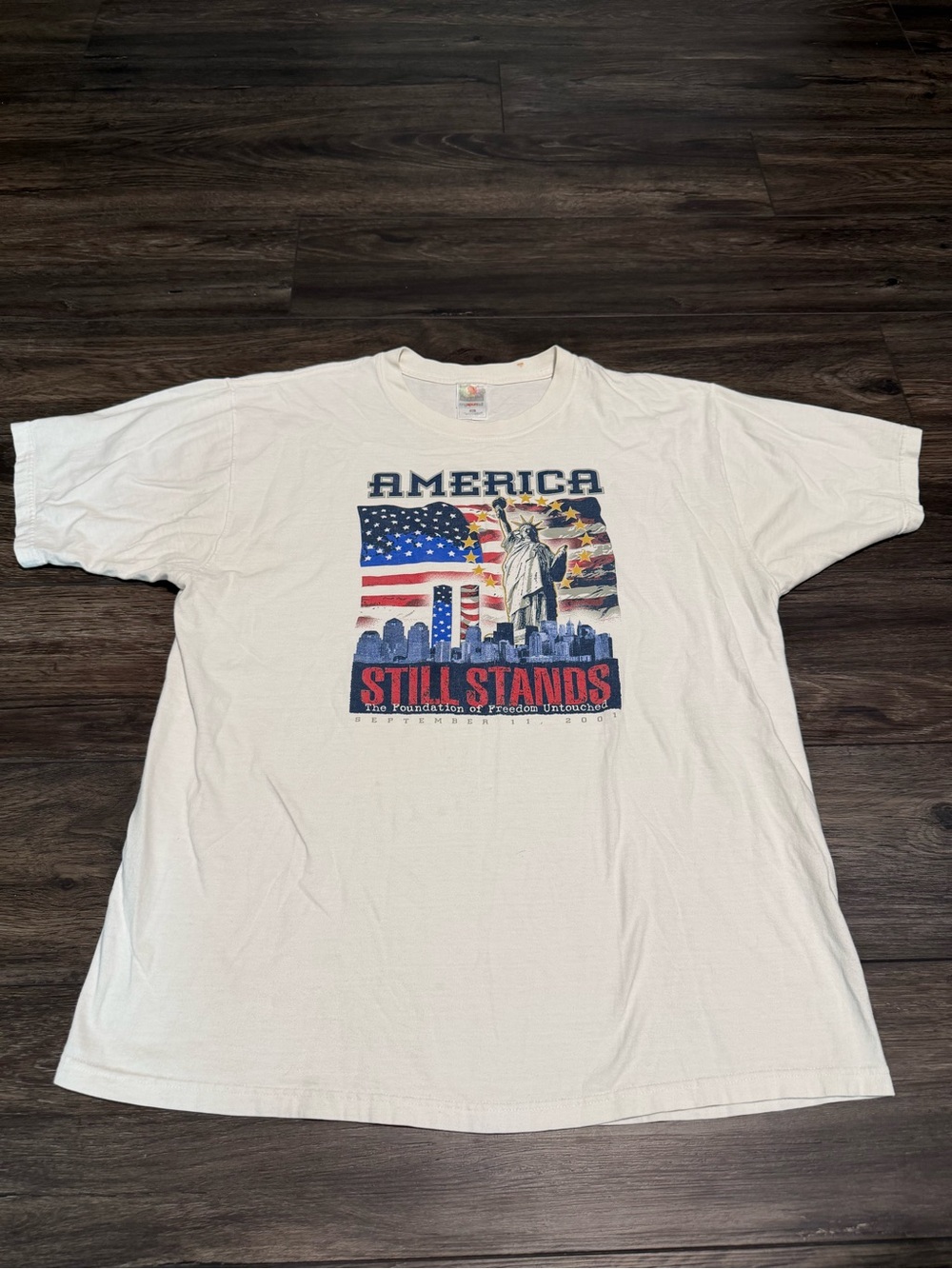 Vintage Men's 9/11 America Still Stands September 11, 2001 Freedom NY Shirt - XL